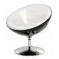 Кресло дизайнерское мягкое Beon Lotus хромированный металл, пластик, экокожа черный, белый Фото 1