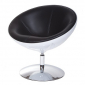 Кресло дизайнерское мягкое Beon Lotus хромированный металл, пластик, экокожа белый, черный Фото 1