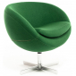 Кресло дизайнерское Beon Planet хромированный металл, кашемир зеленый Фото 3