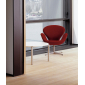 Кресло дизайнерское Beon Swan хромированный металл, экокожа красный Фото 2