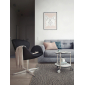 Кресло дизайнерское Beon Swan хромированный металл, кашемир черный Фото 2