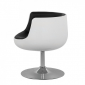 Кресло пластиковое мягкое Beon Cup Cognac хромированный металл, пластик, экокожа белый, черный Фото 3