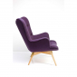 Кресло дизайнерское Beon Angel дерево, кашемир пурпурный Фото 6