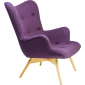 Кресло дизайнерское Beon Angel дерево, кашемир пурпурный Фото 5
