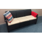 Диван пластиковый трехместный Yalta Sofa 3 Seat пластик с имитацией плетения венге Фото 2