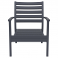 Кресло пластиковое Siesta Contract Artemis XL стеклопластик темно-серый Фото 9