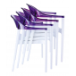 Кресло пластиковое Siesta Contract Carmen стеклопластик, поликарбонат белый, фиолетовый Фото 5