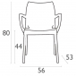 Кресло пластиковое Siesta Contract Dolce алюминий, полипропилен белый Фото 2
