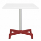 Стол пластиковый обеденный Resol Table sputnik pedestal base + H2O table top алюминий, полипропилен белый Фото 2
