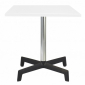 Стол пластиковый обеденный Resol Table sputnik pedestal base + H2O table top алюминий, полипропилен белый Фото 3