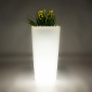 Кашпо пластиковое светящееся LED Quadrum полиэтилен белый Фото 4