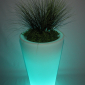 Кашпо пластиковое светящееся LED Cone полиэтилен белый Фото 6