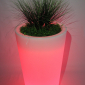 Кашпо пластиковое светящееся LED Cone полиэтилен белый Фото 7