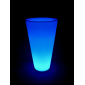 Кашпо пластиковое светящееся LED Cone полиэтилен белый Фото 3