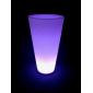 Кашпо пластиковое светящееся LED Cone полиэтилен белый Фото 5