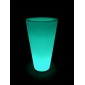 Кашпо пластиковое светящееся LED Cone полиэтилен белый Фото 2