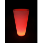 Кашпо пластиковое светящееся LED Cone полиэтилен белый Фото 4