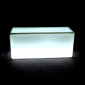 Кашпо пластиковое светящееся LED Long полиэтилен белый Фото 3