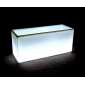 Кашпо пластиковое светящееся LED Long полиэтилен белый Фото 1