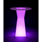 Стол пластиковый коктейльный светящийся LED Prismo полиэтилен белый Фото 3