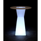 Стол пластиковый коктейльный светящийся LED Prismo полиэтилен белый Фото 1