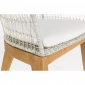 Кресло плетеное с подушкой Garden Relax Gadiel тик, искусственный ротанг белый Фото 5