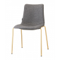 Стул с обивкой Scab Design Zebra Pop 4 legs  сталь, поликарбонат, ткань сатинированная латунь, серый Фото 1