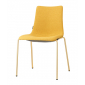 Стул с обивкой Scab Design Zebra Pop 4 legs  сталь, поликарбонат, ткань сатинированная латунь, желтый Фото 1