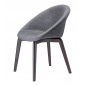 Кресло с обивкой Scab Design Natural Giulia Pop бук, технополимер, ткань венге, серый Фото 4