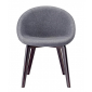 Кресло с обивкой Scab Design Natural Giulia Pop бук, технополимер, ткань венге, серый Фото 3