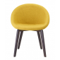 Кресло с обивкой Scab Design Natural Giulia Pop бук, технополимер, ткань венге, желтый Фото 3