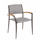 Кресло металлическое текстиленовое Garden Relax Catalina алюминий, тик, текстилен серый Фото 1