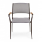 Кресло металлическое текстиленовое Garden Relax Catalina алюминий, тик, текстилен серый Фото 3