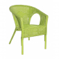 Кресло плетеное с подушкой Garden Relax Alliss натуральный ротанг зеленый Фото 1
