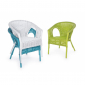 Кресло плетеное с подушкой Garden Relax Alliss натуральный ротанг зеленый Фото 5