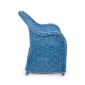 Кресло плетеное с подушкой Garden Relax Martin натуральный ротанг синий Фото 5
