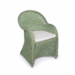 Кресло плетеное с подушкой Garden Relax Martin натуральный ротанг зеленый Фото 2
