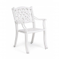 Кресло обеденное металлическое Garden Relax Ivrea алюминий белый Фото 3