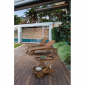 Шезлонг-лежак деревянный Garden Relax Noemi Sunbed акация коричневый Фото 10