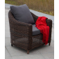 Кресло плетеное 4SIS Кон Панна алюминий, искусственный ротанг, ткань коричневый Фото 5