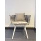 Кресло плетеное с подушкой Tagliamento Bitta алюминий, акрил серый, тортора Фото 2