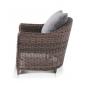 Кресло плетеное 4SIS Кон Панна алюминий, искусственный ротанг, ткань коричневый Фото 4
