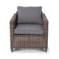 Кресло плетеное 4SIS Макиато алюминий, искусственный ротанг, ткань коричневый Фото 1