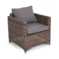 Кресло плетеное 4SIS Макиато алюминий, искусственный ротанг, ткань коричневый Фото 2