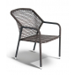 Кресло плетеное 4SIS Романо алюминий, искусственный ротанг коричневый Фото 2
