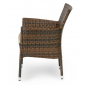 Кресло плетеное с подушкой JOYGARDEN Aroma алюминий, искусственный ротанг темно-коричневый Фото 2