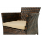 Кресло плетеное с подушкой JOYGARDEN Aroma алюминий, искусственный ротанг темно-коричневый Фото 3