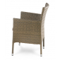 Кресло плетеное с подушкой JOYGARDEN Aroma алюминий, искусственный ротанг светло-коричневый Фото 2