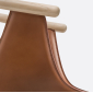 Кресло деревянное с обивкой PEDRALI Fox сталь, ясень, натуральная кожа беленый ясень, коричневый Фото 9
