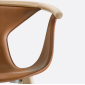 Кресло деревянное с обивкой PEDRALI Fox сталь, ясень, натуральная кожа беленый ясень, коричневый Фото 10